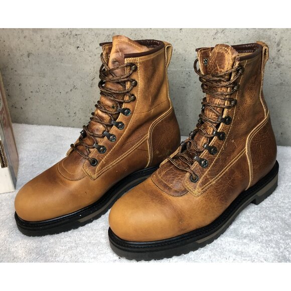 Red Wing 2247 Comfort Force Brown Steel Toe Boots Size 9 3E - With Original Box - Picture 4 of 12